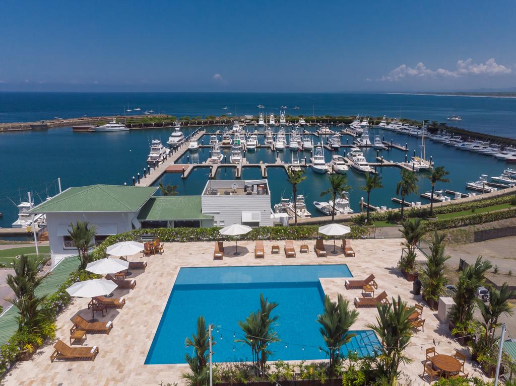 view of the marina pez vela in quepos